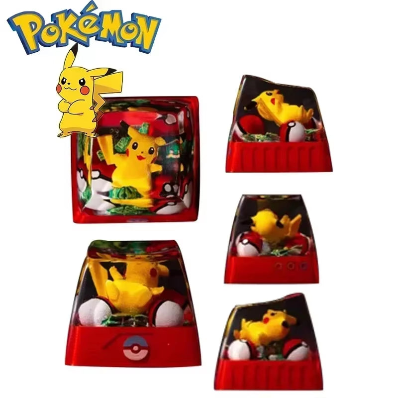Gengar Pikachu Charizard Eevee Custom Resin Micro Transparent Key Cap Mechanical Creative Single Computer Keyboard Cap