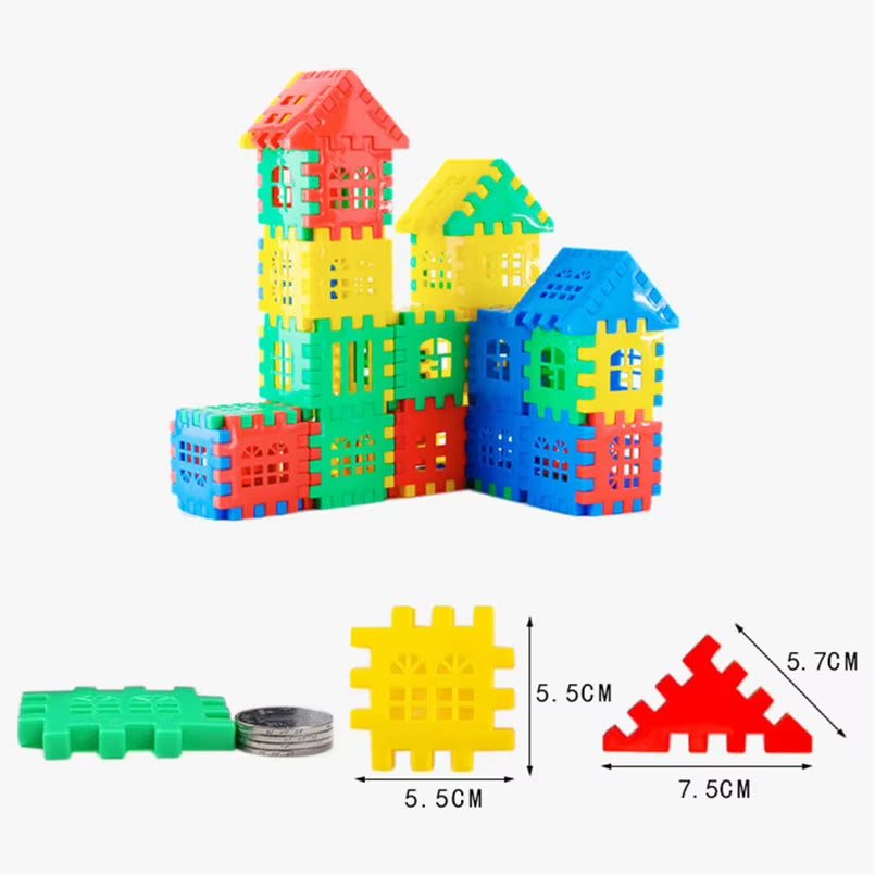 100/140PCS Plastic Building Blocks Bricks Toy for Baby Kids Funny Educational Colorful House Block Toys Children Christmas Gift