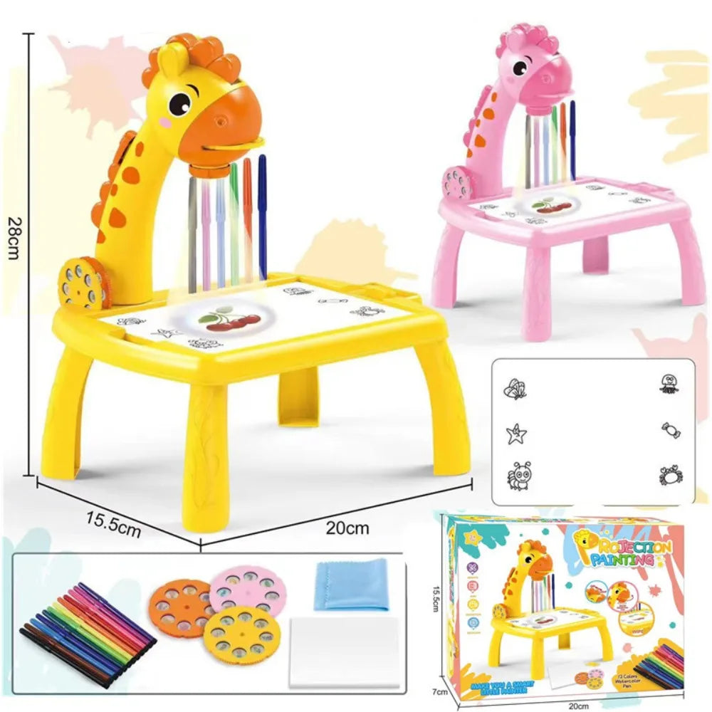 🎨 Table à dessin avec projecteur LED pour enfants – Développez la créativité de vos petits artistes !