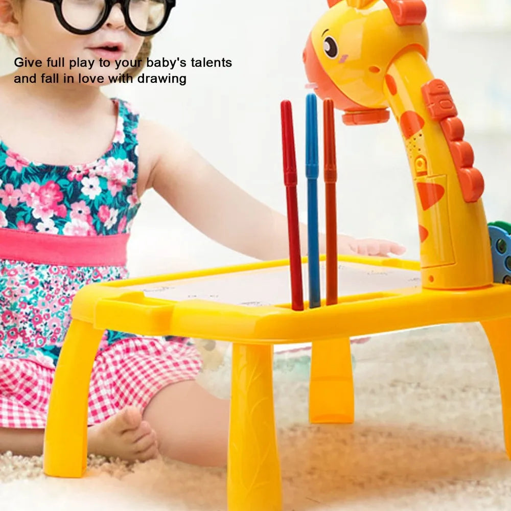 🎨 Table à dessin avec projecteur LED pour enfants – Développez la créativité de vos petits artistes !