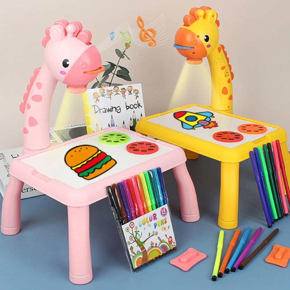 🎨 Table à dessin avec projecteur LED pour enfants – Développez la créativité de vos petits artistes !