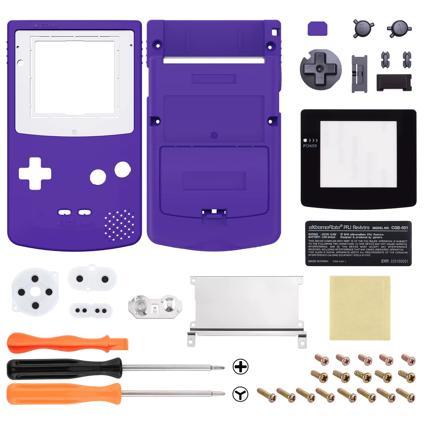 IPS Ready Upgraded Full Housing Cover Shell with Buttons for Gameboy Color for GBC - Fit for GBC OSD IPS