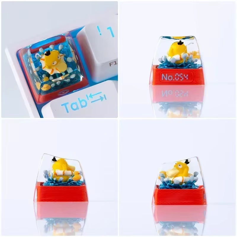 Gengar Pikachu Charizard Eevee Custom Resin Micro Transparent Key Cap Mechanical Creative Single Computer Keyboard Cap