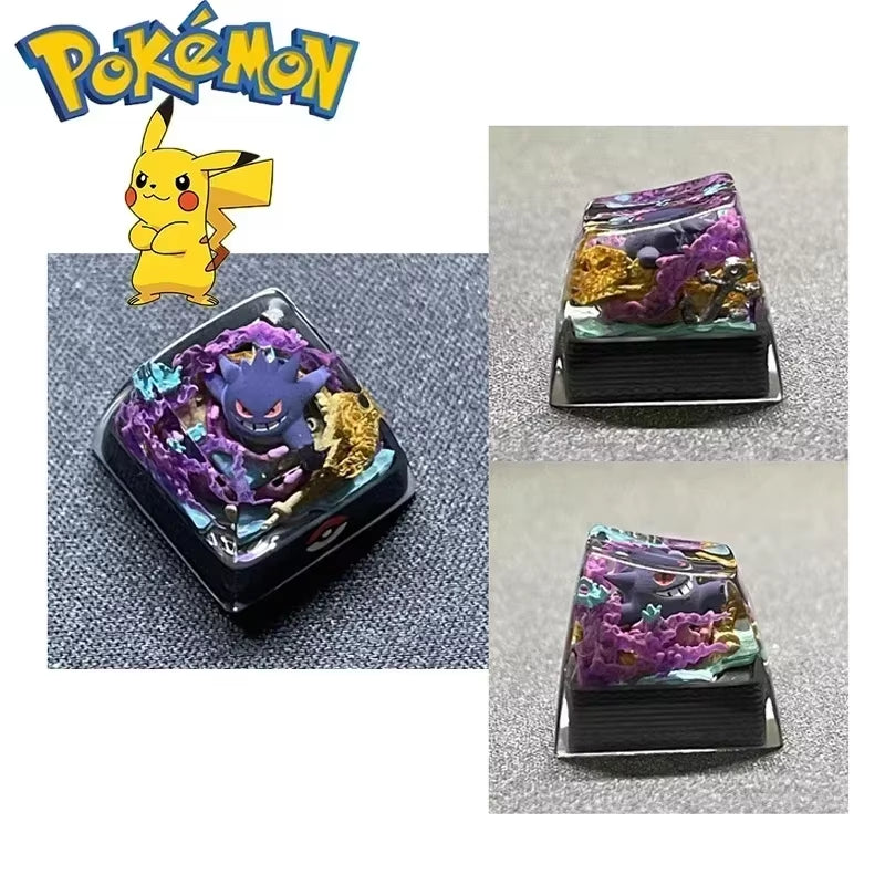 Gengar Pikachu Charizard Eevee Custom Resin Micro Transparent Key Cap Mechanical Creative Single Computer Keyboard Cap