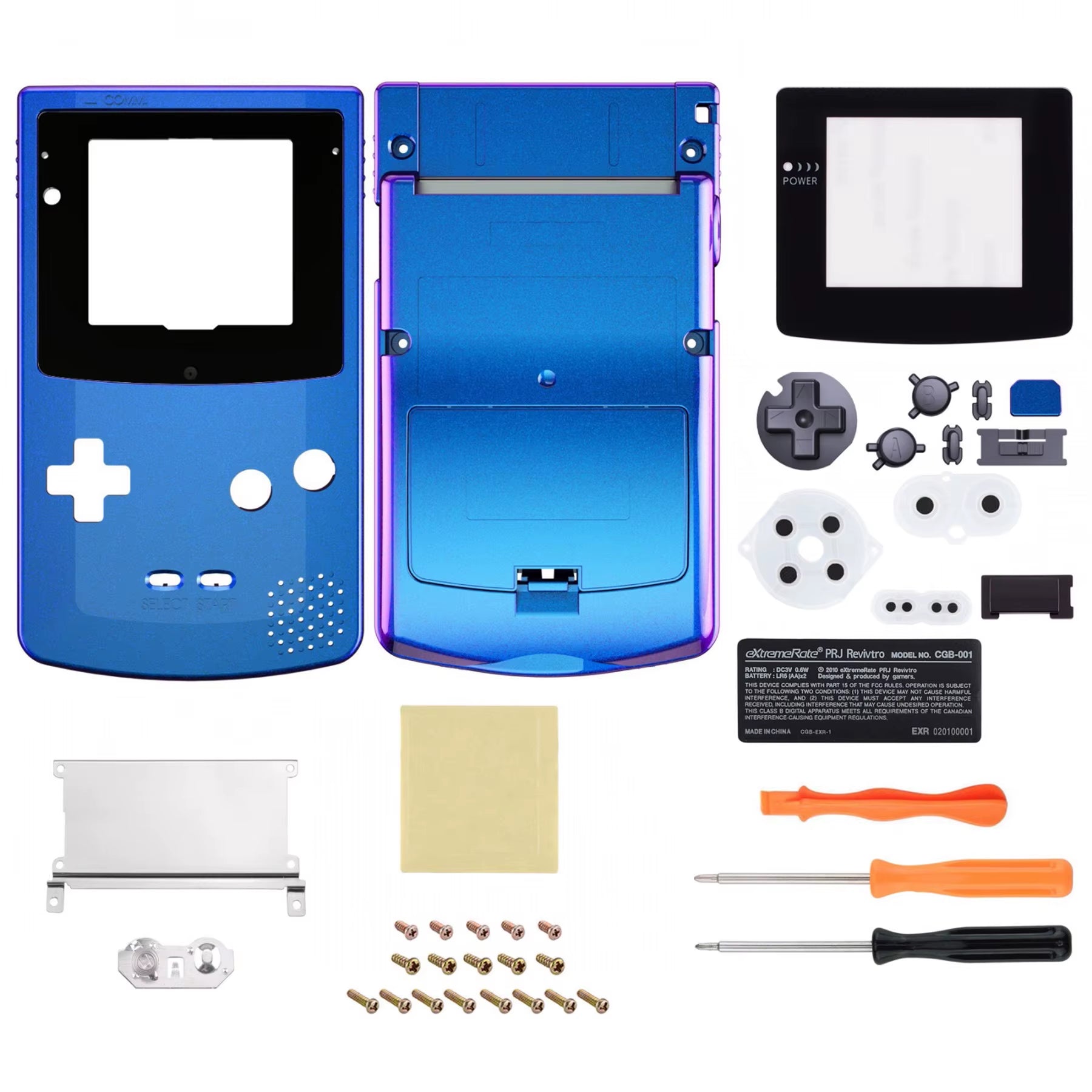 IPS Ready Upgraded Full Housing Cover Shell with Buttons for Gameboy Color for GBC - Fit for GBC OSD IPS